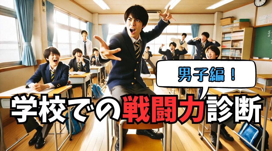 【戦闘力診断】学校でのあなたの戦闘力はいくら？